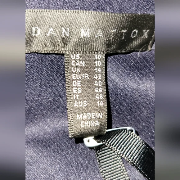 AIDAN MATTOX  navy blue high low dress - Picture 5 of 6